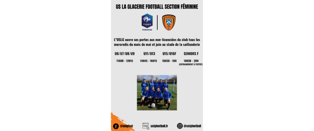 Lire la suite à propos de l’article US La Glacerie Football, porte ouverte pour la section féminine !